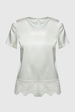 White silk blouse for women