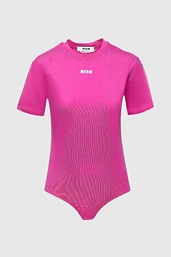 Cotton bodysuit pink for women