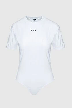 White cotton bodysuit for women