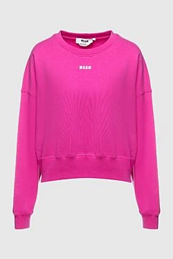 Pink cotton sweatshirt for women