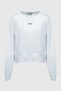 White cotton sweatshirt for women