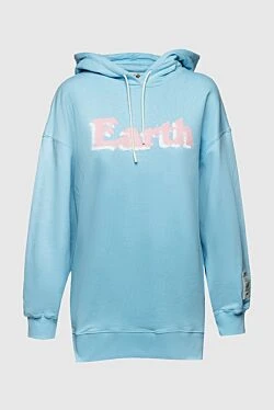 Cotton hoodie blue for women