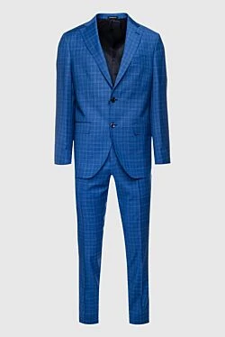 Men's suit made of wool, blue