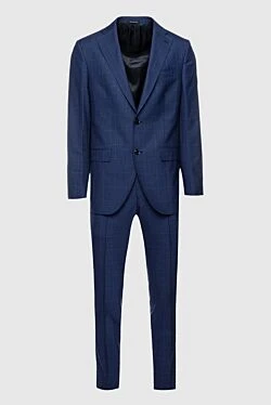 Men's suit made of wool, blue