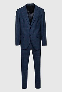 Men's suit made of wool, blue