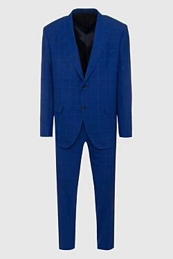 Men's suit made of wool, blue