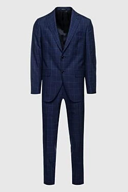 Men's suit made of wool, blue