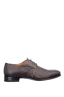 Brown leather men's shoes