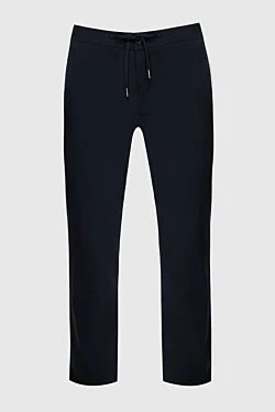 Blue wool trousers for men