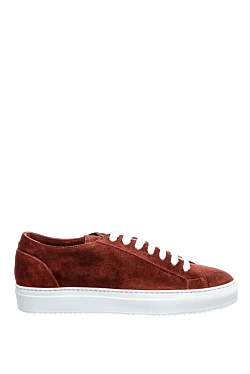 Brown suede sneakers for men