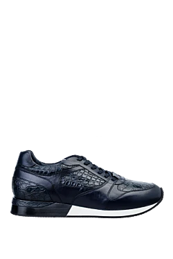 Exclusive alligator sneakers with contrasting soles