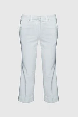 White cotton trousers for women