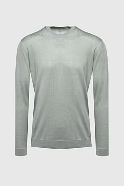 Gray silk jumper for men