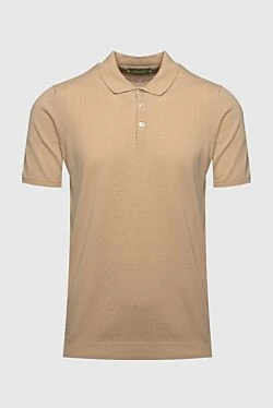 Cotton polo beige for men