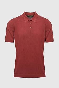 Cotton polo burgundy for men