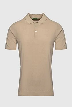 Cotton polo beige for men