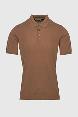 Cotton polo brown for men