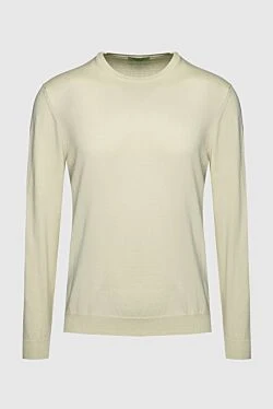 Cotton jumper beige for men