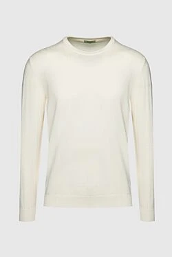 White cotton jumper for men