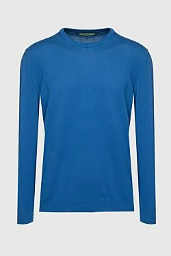 Cotton jumper blue for men