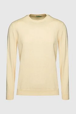 Cotton jumper beige for men