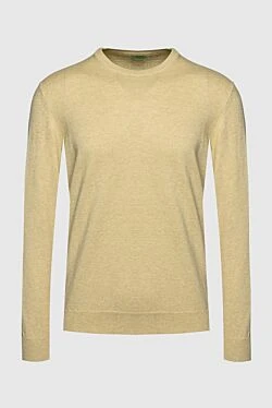 Cotton jumper beige for men