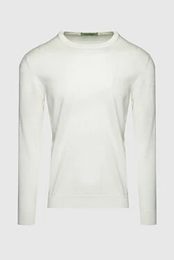 White cotton jumper for men