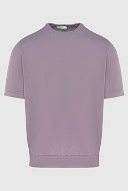 Pink short sleeve cotton jumper for men