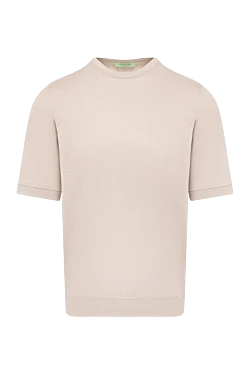 Cotton jumper beige for men