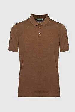 Cotton polo brown for men