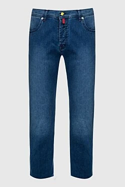 Blue cotton jeans for men