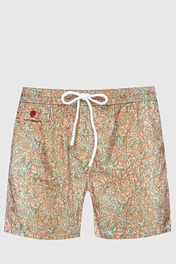 Men's orange polyester beach shorts