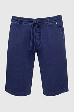 Blue cotton shorts for men