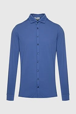 Men's blue polyamide and elastane shirt