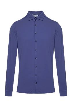 Men's blue polyamide and elastane shirt