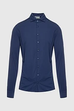 Men's blue polyamide and elastane shirt