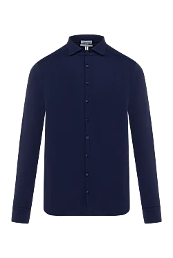 Men's blue polyamide and elastane shirt