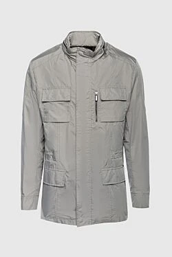 Gray polyester jacket for men