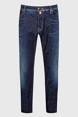 Blue cotton jeans for men