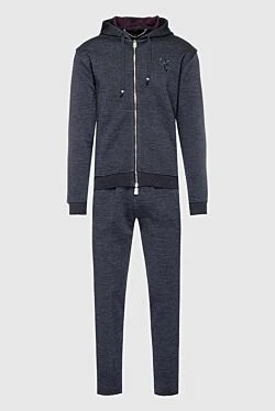 Gray men's wool sports suit