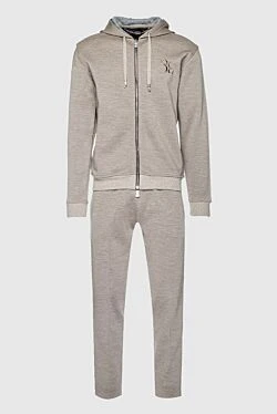 Beige men's wool sports suit