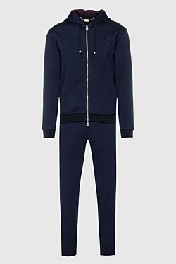 Men's wool sports suit, blue