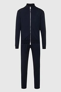 Men's silk sports suit blue