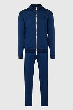 Men's silk sports suit blue