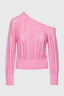 Pink cotton jumper for women