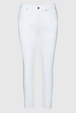 White cotton jeans for women