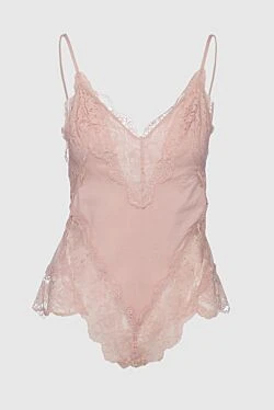 Cotton bodysuit pink for women