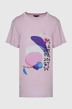 Pink cotton T-shirt for women