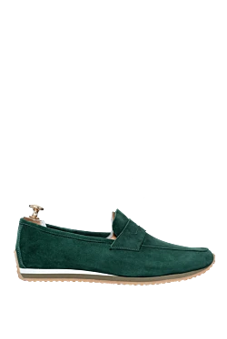 Green suede drivers for men