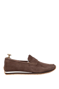 Brown suede drivers for men